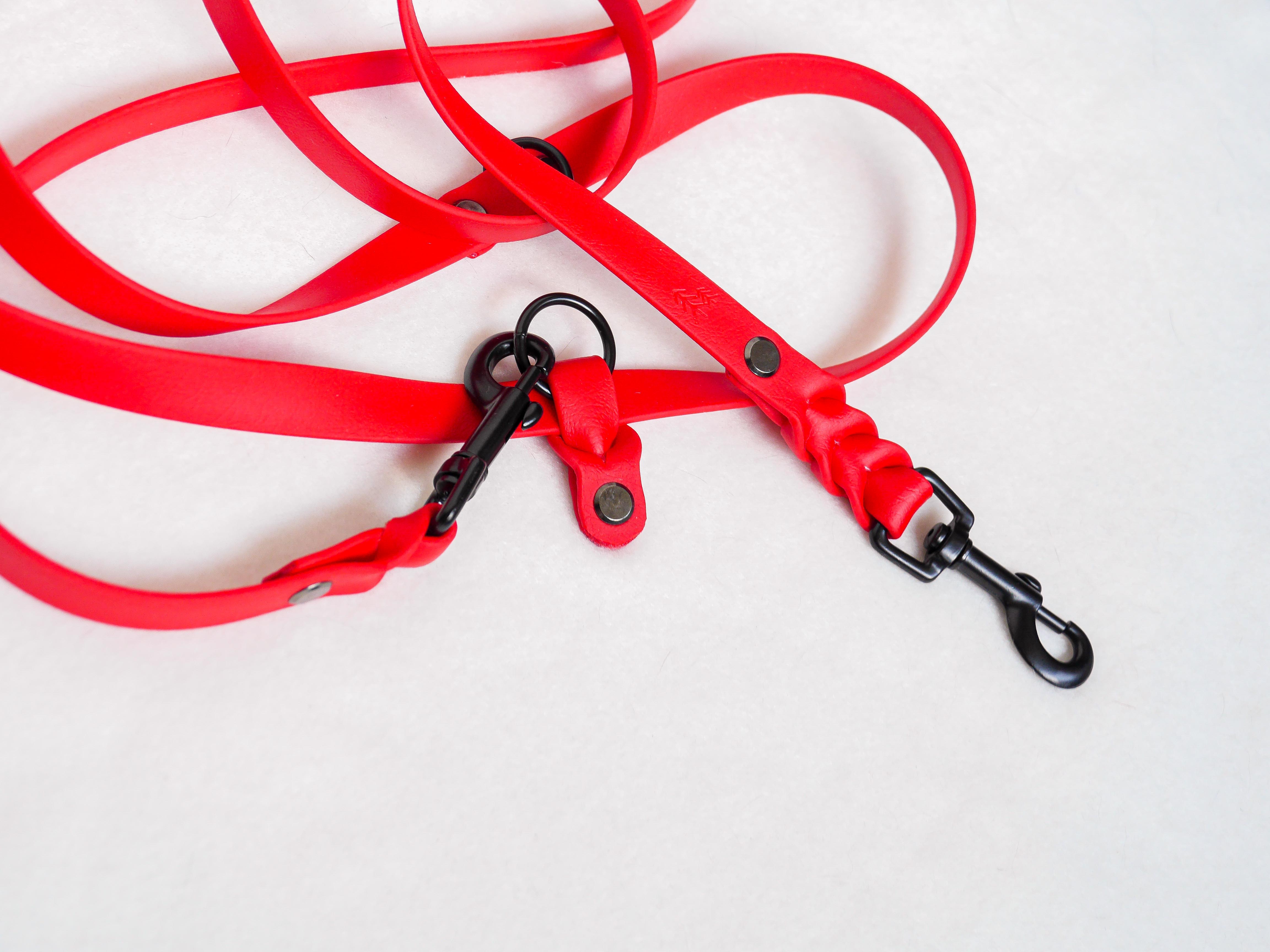 Red 16mm biotane leash